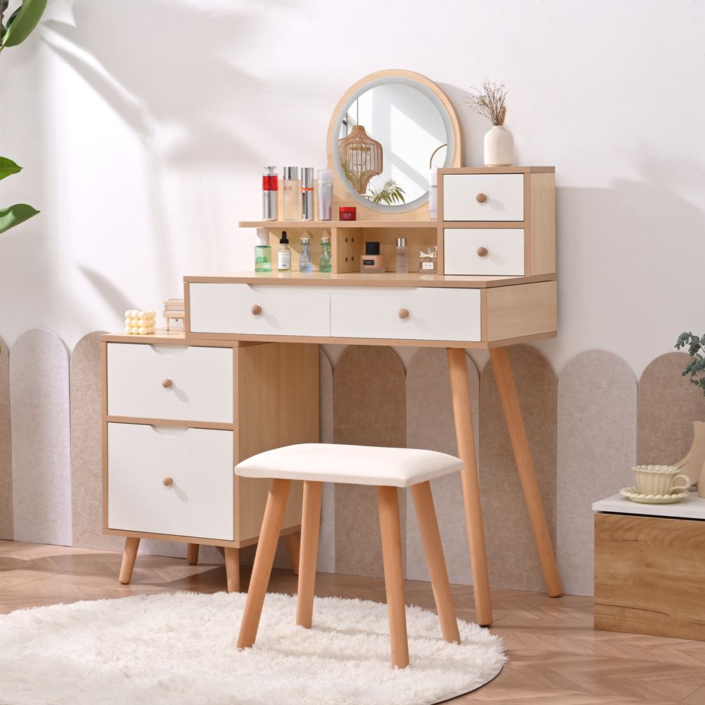 楽天市場】【365日間品質保証】ドレッサー化粧台 テーブル 鏡台 LED