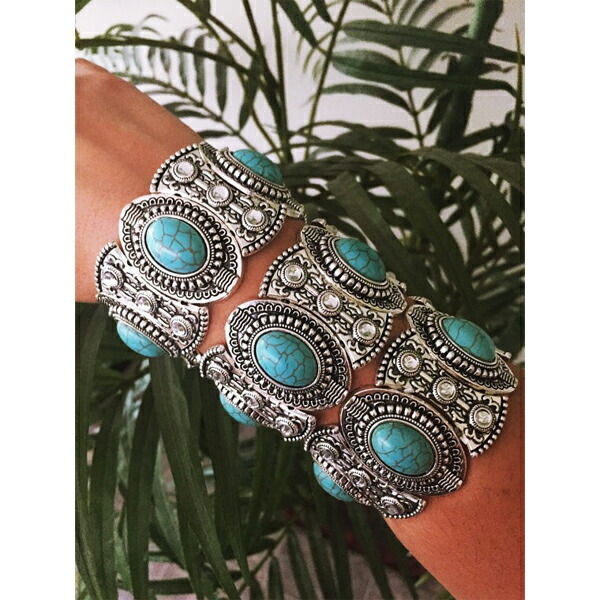 楽天市場】ロードスターコイズ バングル トルコ石 ラインストーン