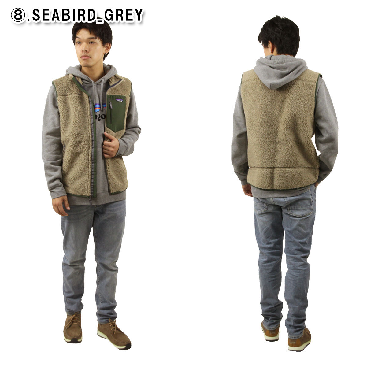 patagonia】 フリースベスト Lサイズ ベージュ/カーキ 美品 patagonia