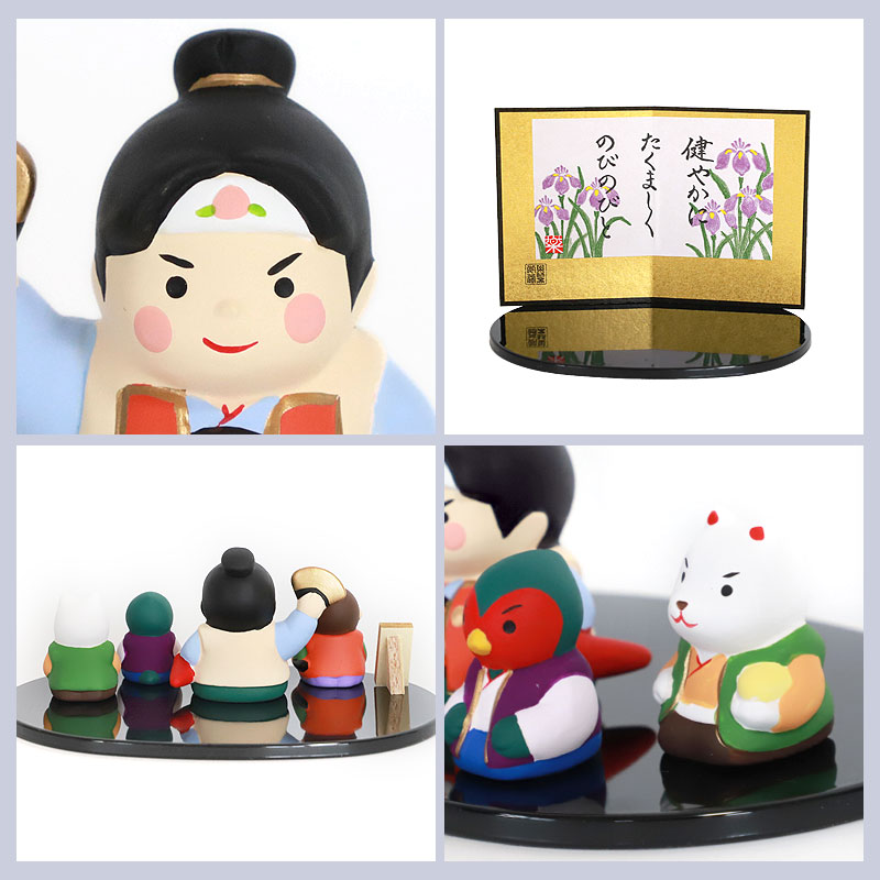 楽天市場】【10％OFF 3/4 20時〜】五月人形 錦彩桃太郎飾り 薬師窯