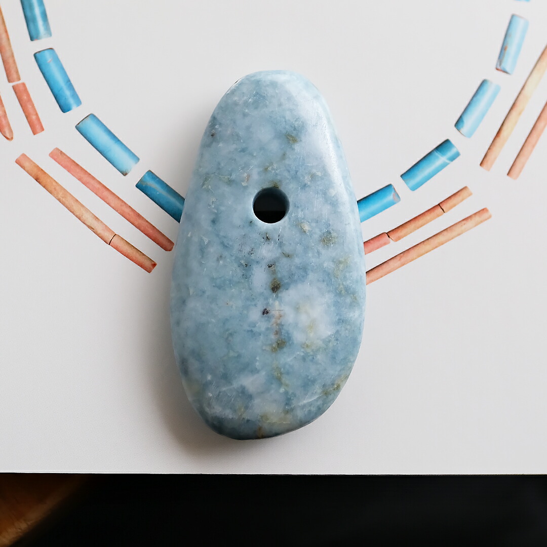 楽天市場】【さざれし工房】 翡翠 (ヒスイ) 大珠「青いポポ」糸魚川