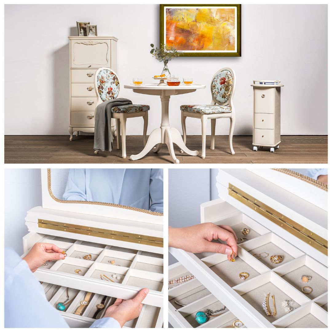 楽天市場】カンティーニュ ジュエリーチェスト 猫脚家具 白い家具