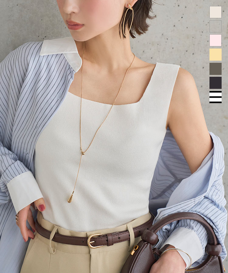 楽天市場】≪ 特別セール ≫ 送料無料！ スクエアネックスリーブレス