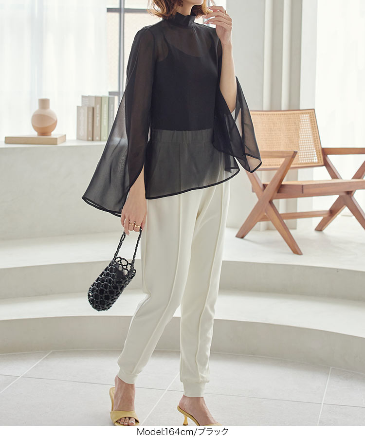 楽天市場】 シアー ブラウス レディース 長袖 おしゃれ 大人 シック