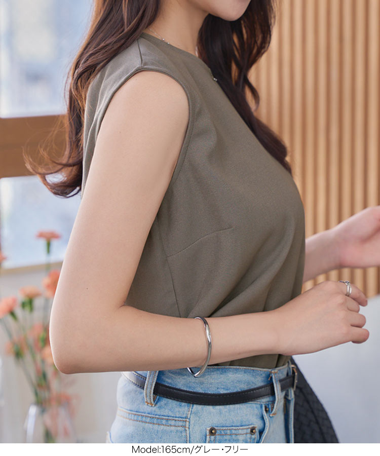 楽天市場】ノースリーブ トップス レディース [C7601] 20代 30代 40代