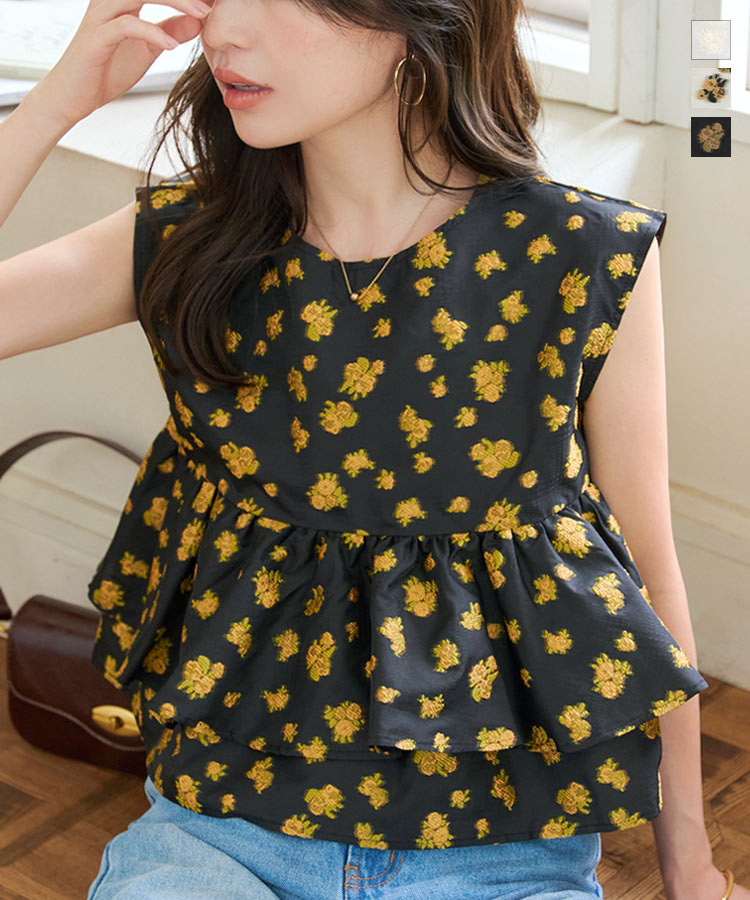 楽天市場】花柄 フリル シアーブラウス [C7644] レディース 20代 30代