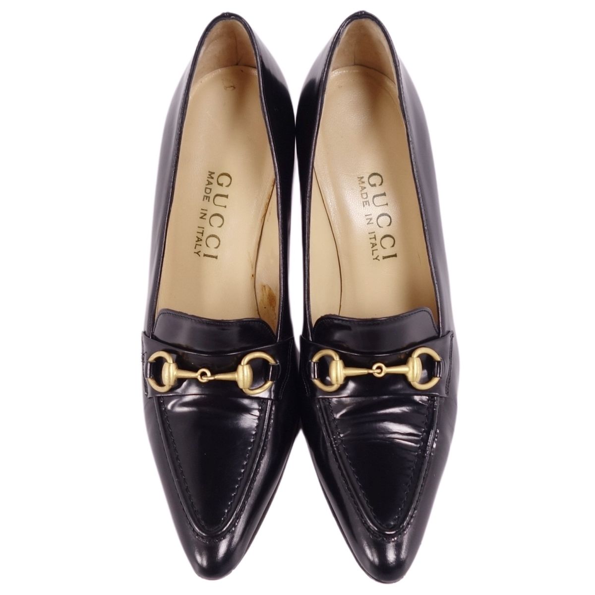 楽天市場】Vintage グッチ GUCCI パンプス ヒール ホースビット カーフ