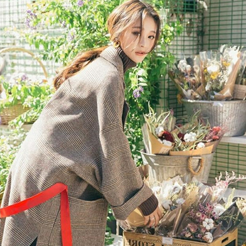 楽天市場】グレンチェック コート ブラウンコート キルティング裏地