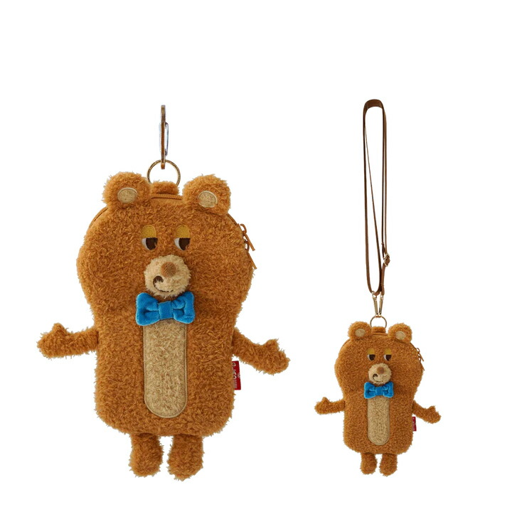 楽天市場】【メール便送料無料】ブラウンベアドールマルチポーチ W