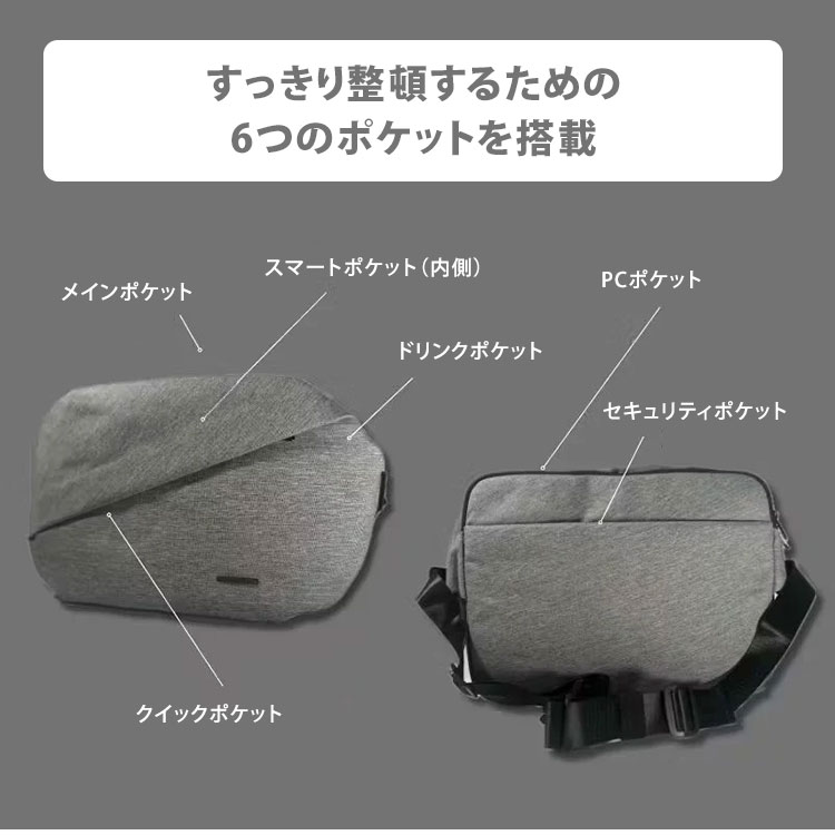 楽天市場】QUICK PACK 13 ボディバッグ クイックパック NIG A4 ノート