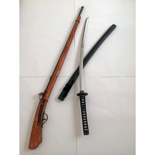 楽天市場】火縄銃 日本刀 レプリカ 2点セット コスプレ 置物