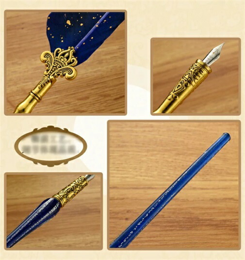 楽天市場】34点セット 羽ペンセット 万年筆 フェザーペン 人工羽 羽毛