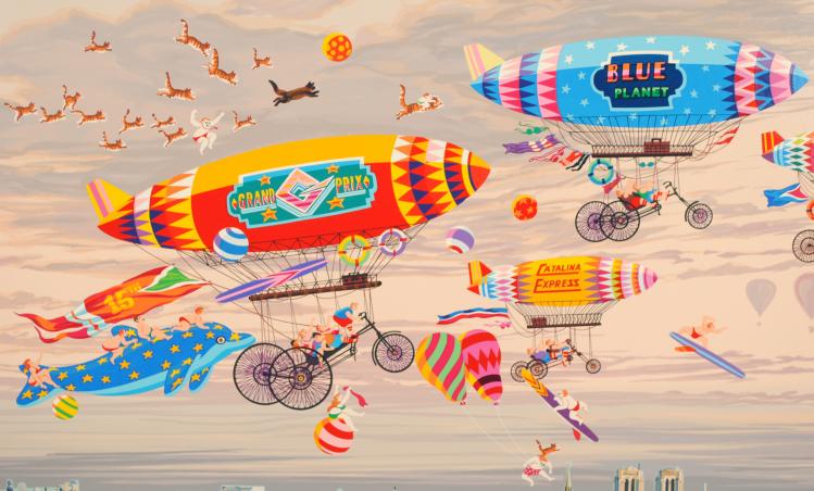 楽天市場】ヒロ・ヤマガタ そよ風に乗って インテリア 絵画 パリ 風景