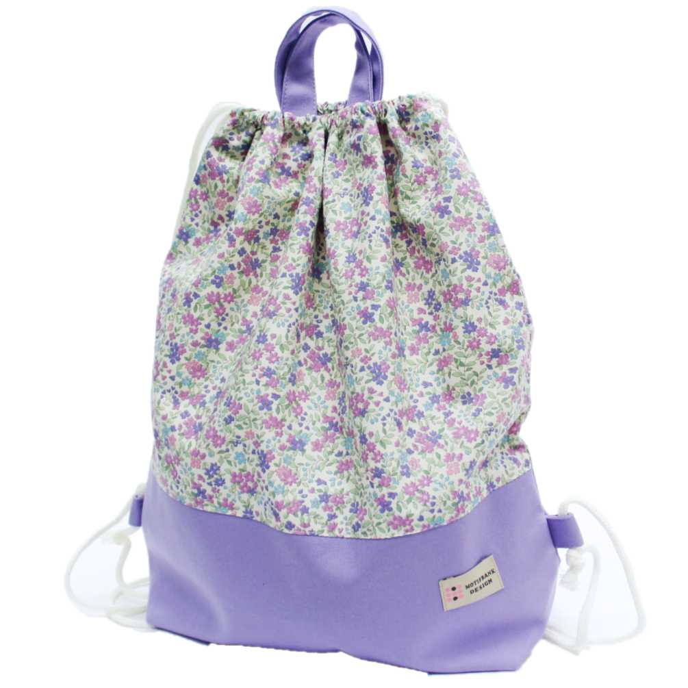 楽天市場】【体操服入れ：ナップサック】 ハンドメイド 【花柄パープル