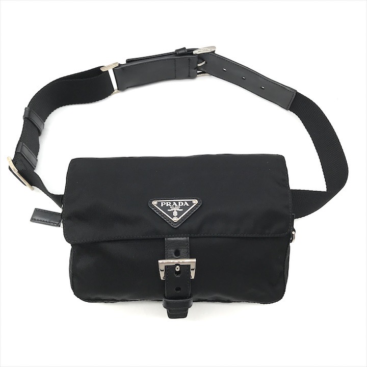 楽天市場】【中古】良品 PRADA プラダ 三角ロゴ プレート ナイロン