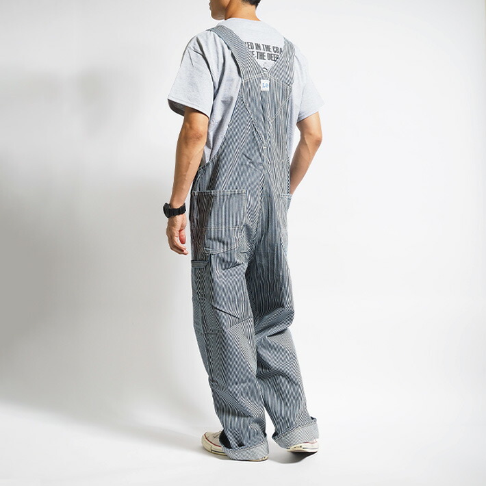 楽天市場】LEE リー オーバーオール デニム ヒッコリー ワイド ルーズ