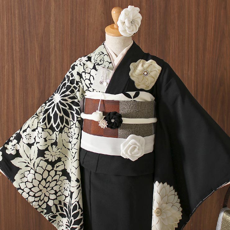 楽天市場】【レンタル】七五三 7歳 女の子 きもの J-2 ブラック 着物