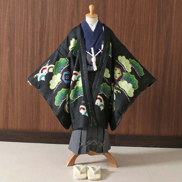 楽天市場】[ おすすめ! ] 七五三 男の子 絵羽 羽織袴セット 鷹 松葉