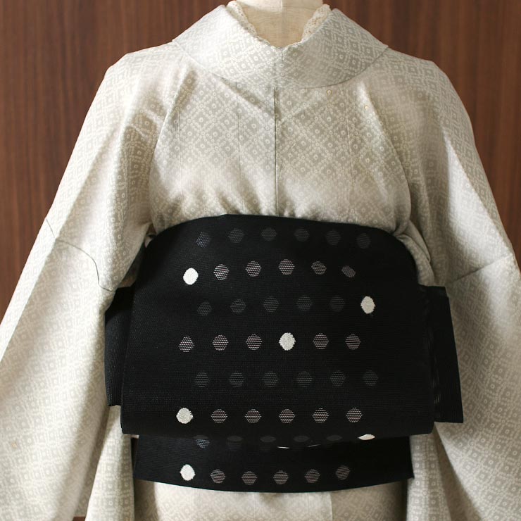 楽天市場】[セオα] 浴衣 鹿の子 横段(グレー×ベージュ） ゆかた 仕立て