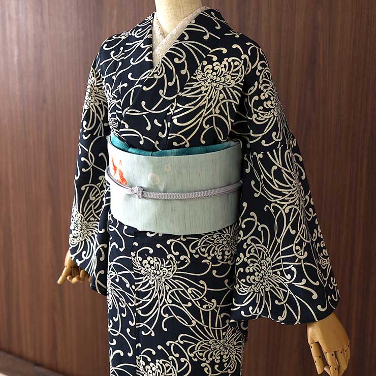 楽天市場】[セオα] 浴衣 乱菊 (濃紺) ゆかた セオアルファ CEOα 仕立て