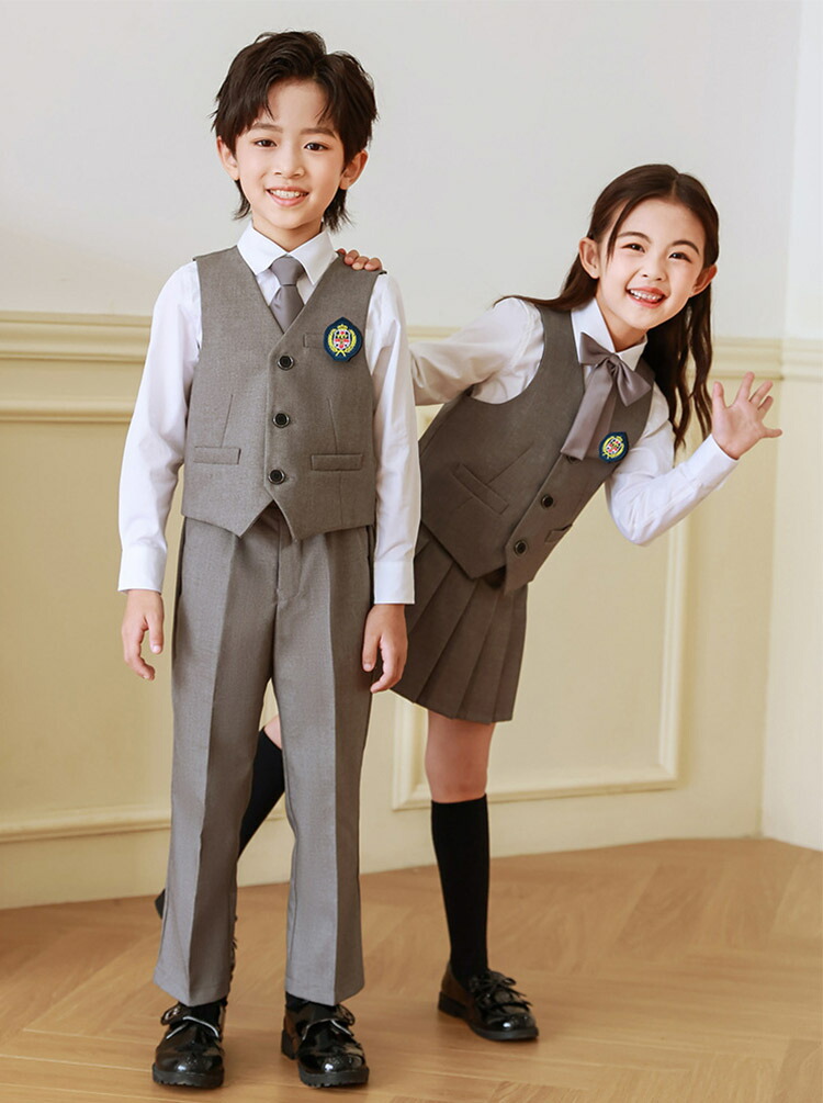 楽天市場】グレーベスト 卒業式 小学校 フォーマルスーツ 男の子 制服