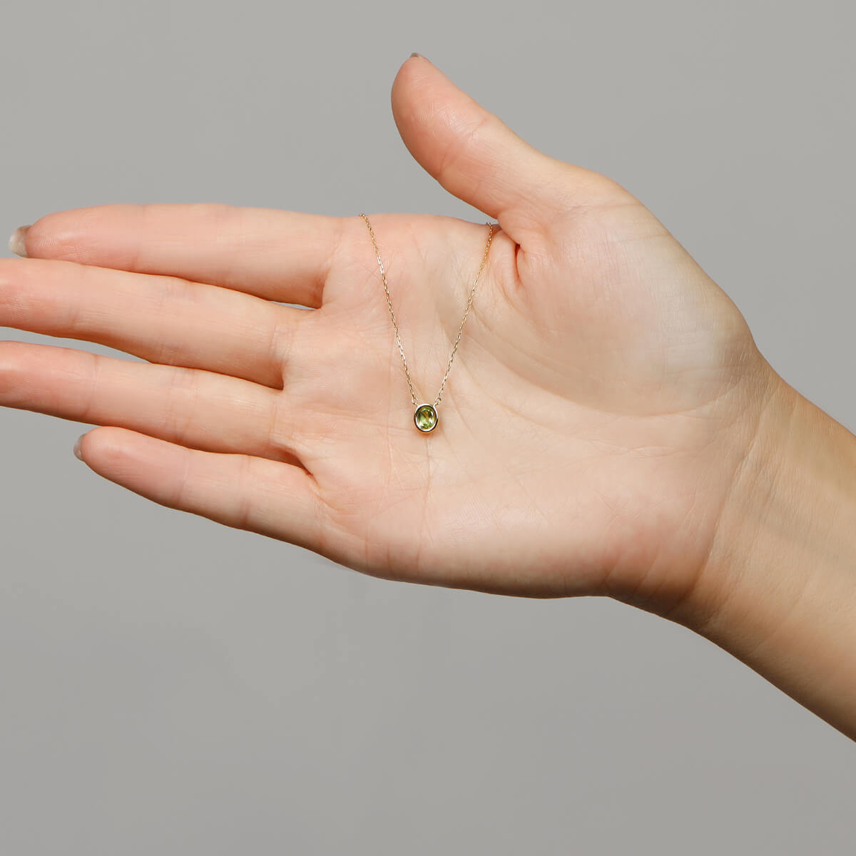 楽天市場】ペリドット ネックレス 0.3カラット 18金 イエローゴールド