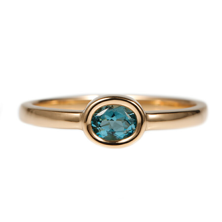 楽天市場】ブルートパーズ リング 0.3カラット 18金 イエローゴールド