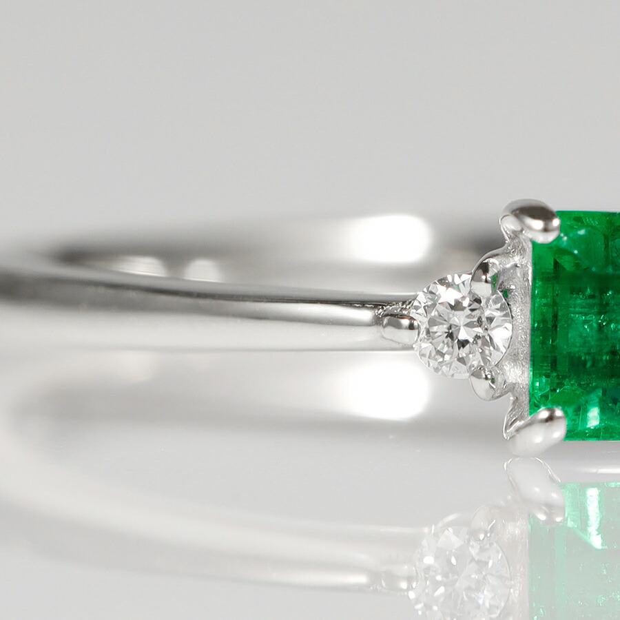 楽天市場】【SS限定 10％OFF！】 エメラルド ダイヤモンド リング 0.1