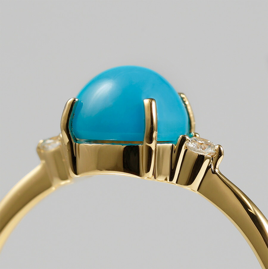 最終価格 アガットk14ターコイズダイヤモンドリング 11号 楽天市場