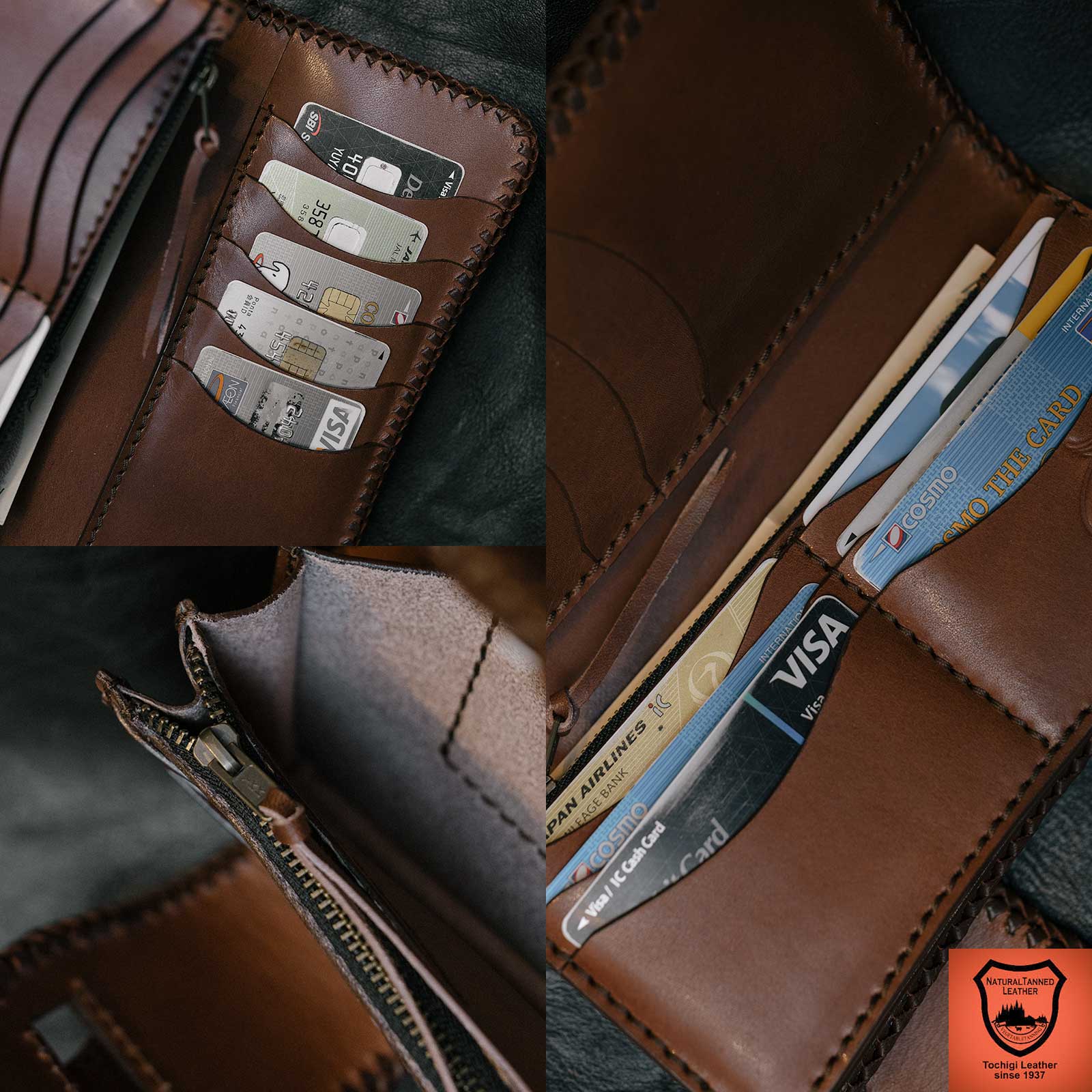 楽天市場】MAMA KIN' 栃木レザー 長財布 ライダースウォレット ヌメ革