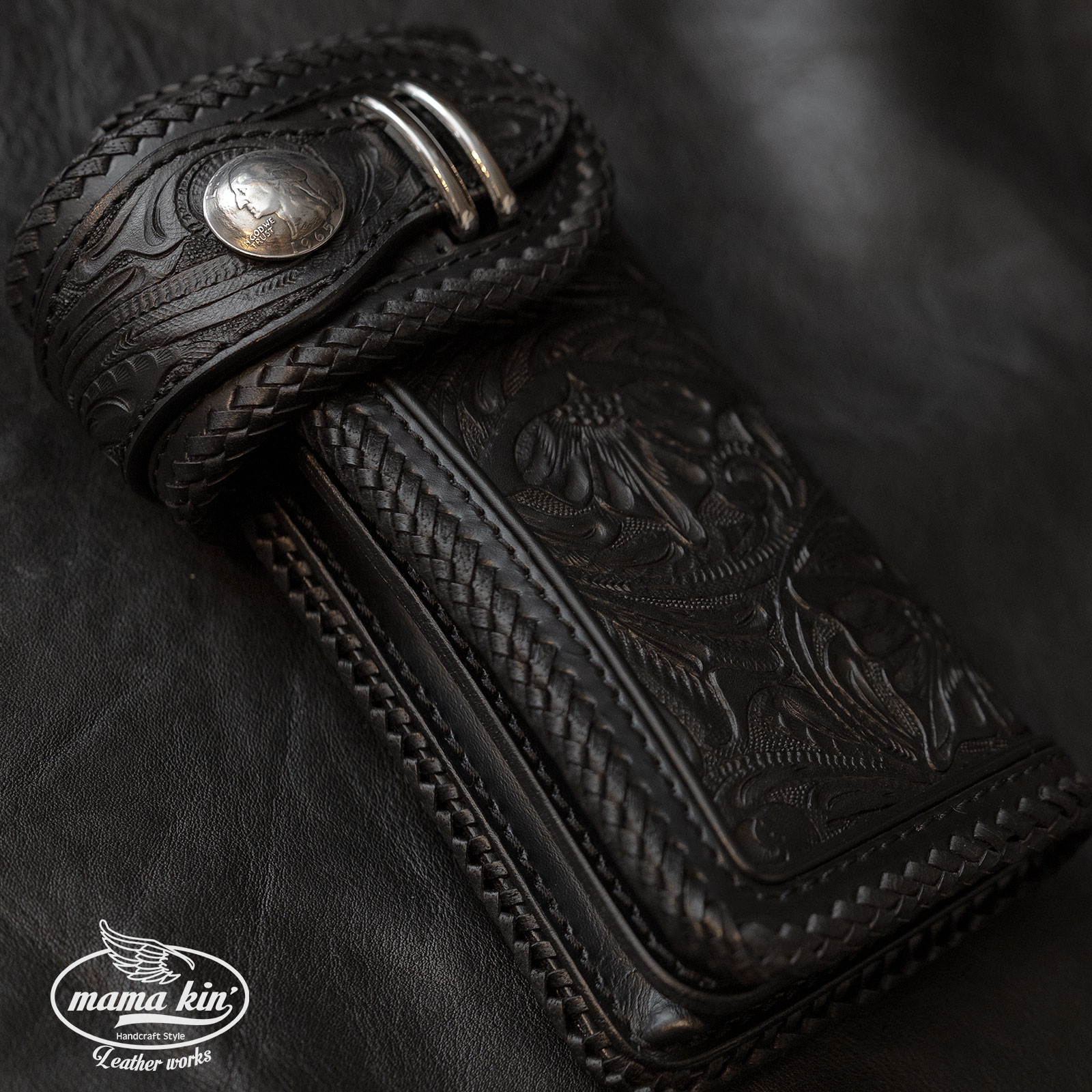 楽天市場】送料無料/サドルレザー使用！カービング/手彫り/ライダース