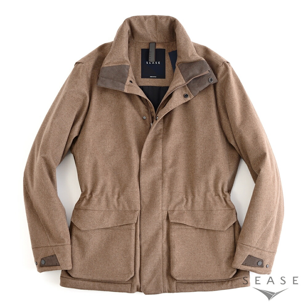 楽天市場】SEASE シーズ ・UPTOWN JACKET 無染色カシミヤ フィールド