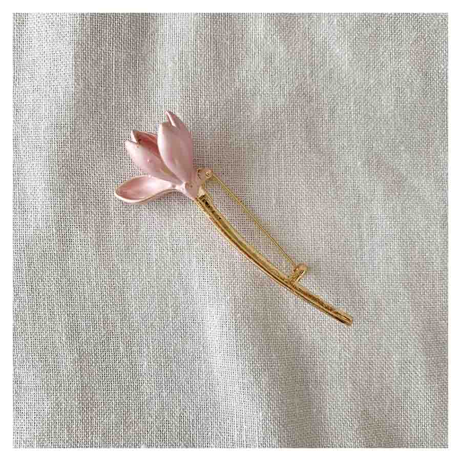楽天市場】ブローチ ブローチピン ピンブローチ 花 ピンク＆ゴールド
