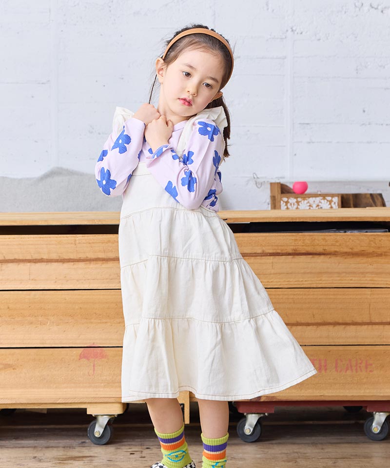 楽天市場】【COTTON from U.S.A】デニムティアードワンピース 子供服