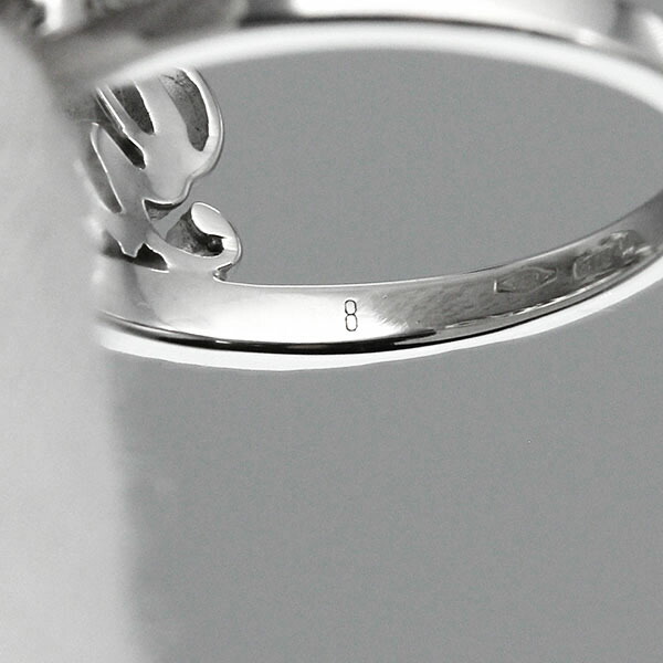 楽天市場】グッチ GUCCI ロゴ K18WG ダイヤモンド リング ＃8 ホワイト