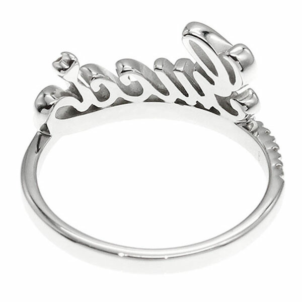 楽天市場】グッチ GUCCI ロゴ K18WG ダイヤモンド リング ＃8 ホワイト