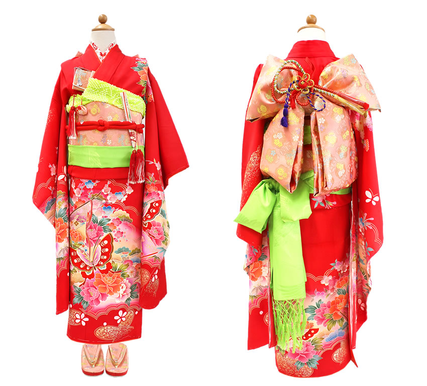 楽天市場】七五三 着物 7歳 正絹 フルセット 購入 20点フルセット 赤地