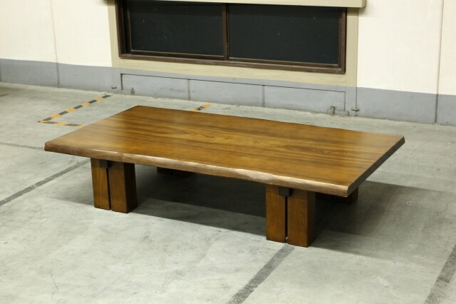 楽天市場】カリモク「木挽」座卓 一枚板 栓材 無垢 センターテーブル