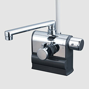 KVK デッキ形サーモスタット式シャワー(240mmパイプ付)(撥水