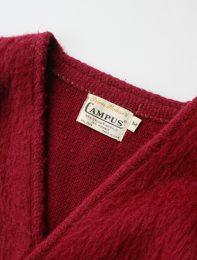楽天市場】60年代 campus モヘアカーディガン | メンズ古着 アメリカ