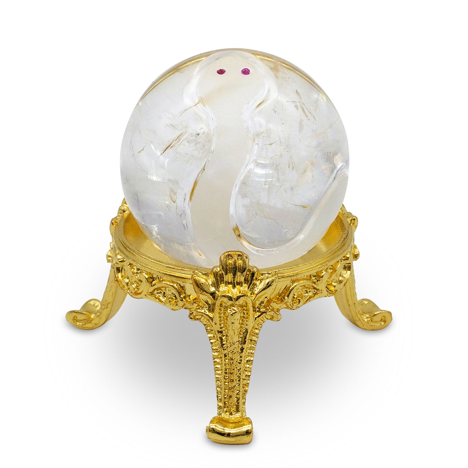 楽天市場】水晶 浄化 置物 クリスタル 開運 金運 白蛇 天然 水晶玉