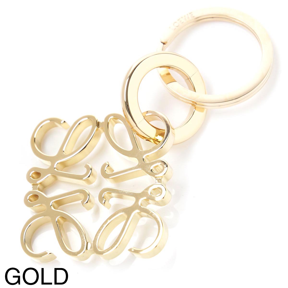 楽天市場】ロエベ LOEWE キーリング バッグチャームシルバーゴールド