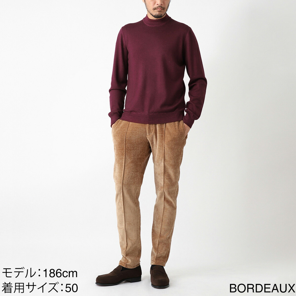 楽天市場】グランサッソ Gran Sasso モックネック ニット メンズ