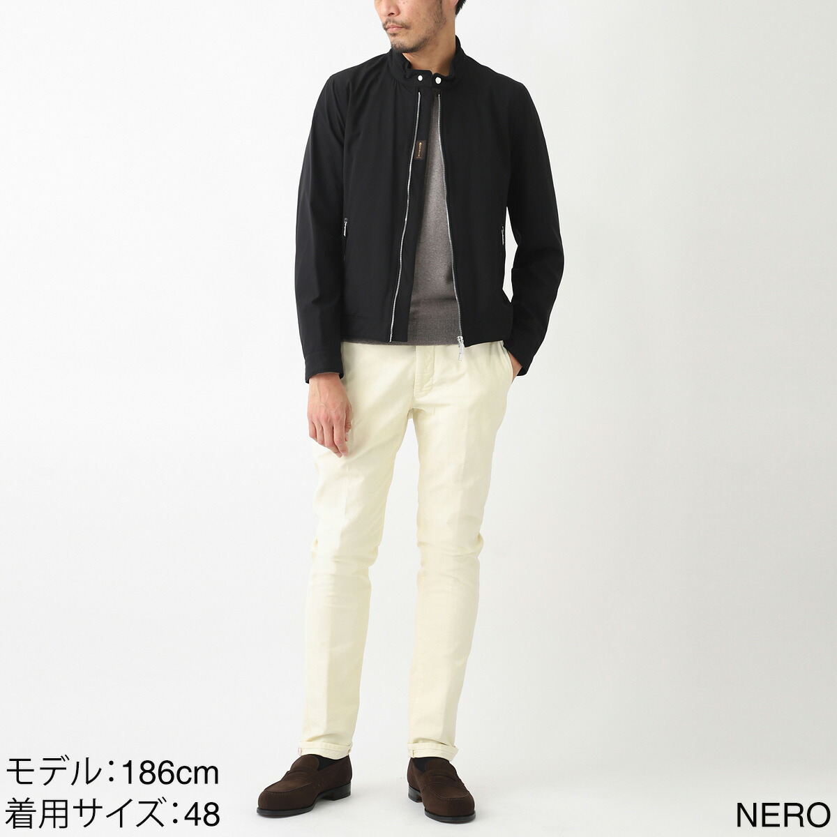 楽天市場】ムーレー MOORER ジップアップジャケット ブルゾン メンズ