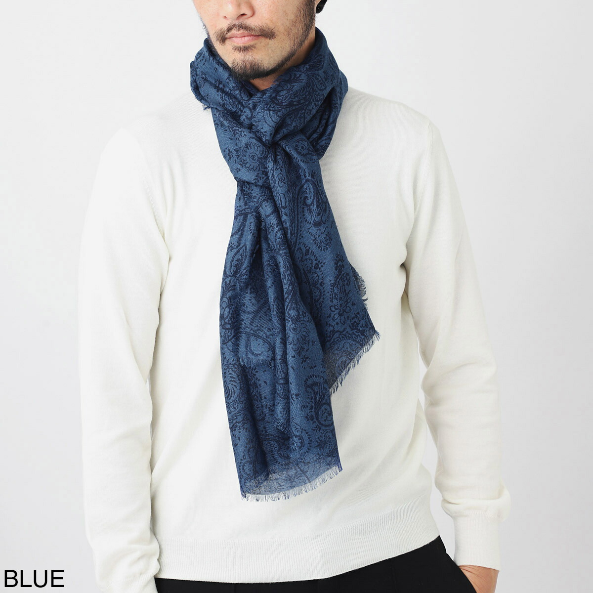 新品未開封】ETRO エトロ ブルー ストール 麻 イタリア 楽天市場