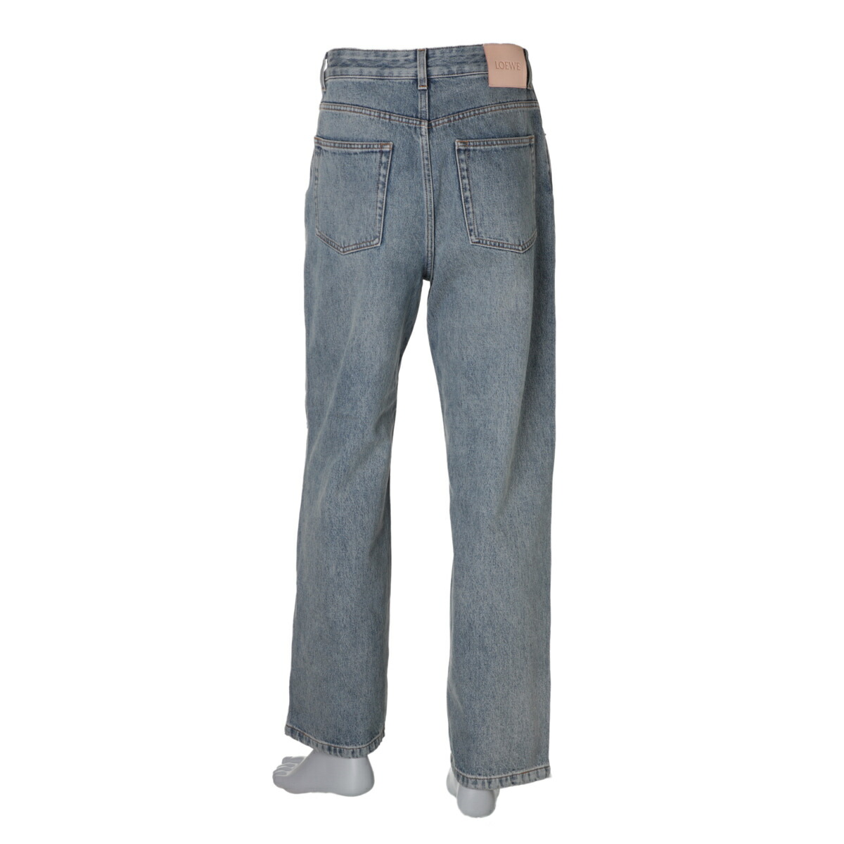 楽天市場】ロエベ LOEWE ボタンフライジーンズ バギージーンズ ブルー