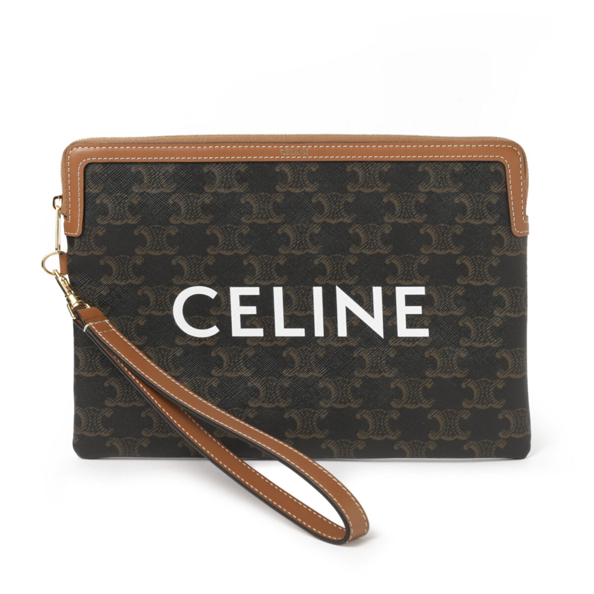 楽天市場】セリーヌ CELINE クラッチバッグ ポーチ ブラウン