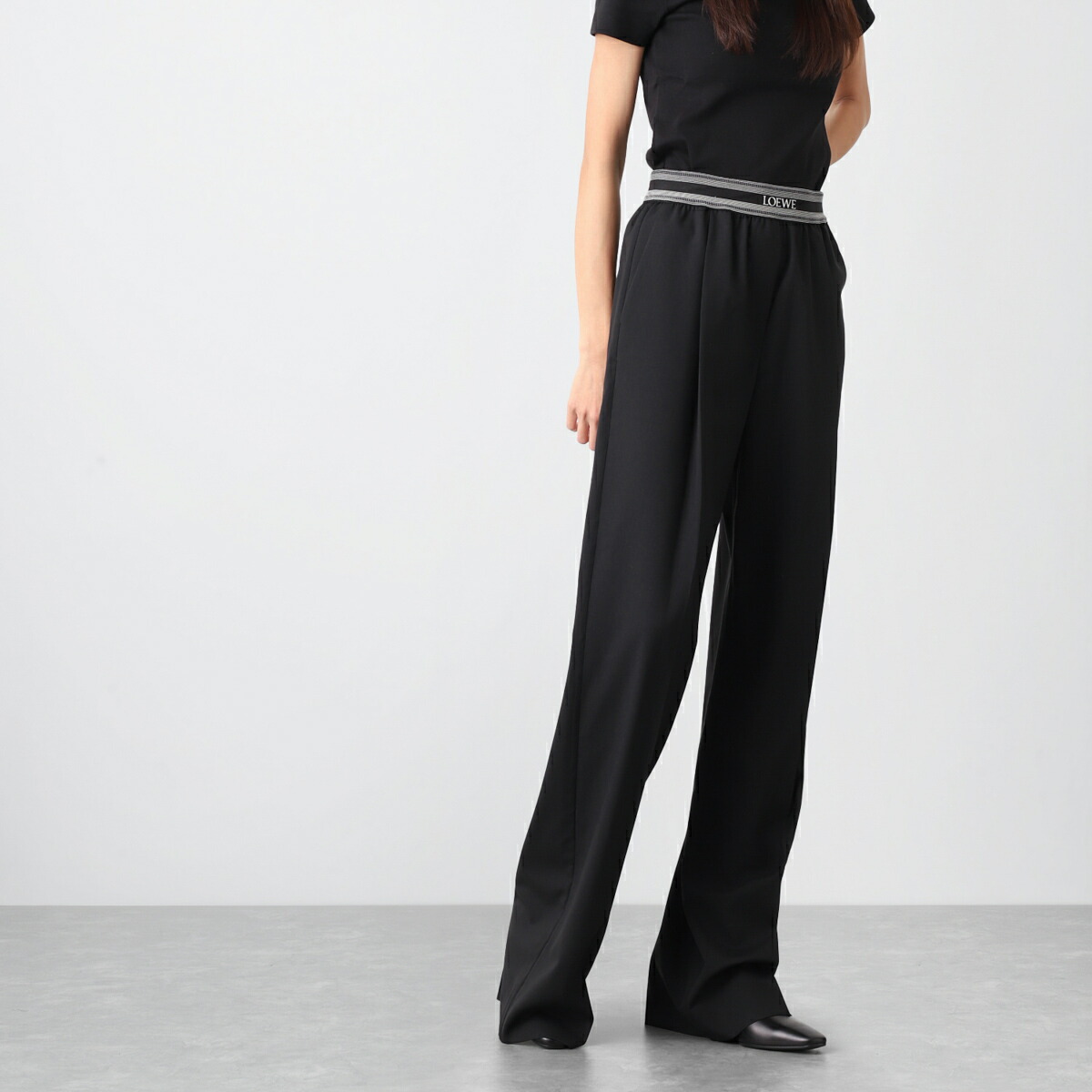 楽天市場】ロエベ LOEWE ウールパンツ トラウザーズ ブラック