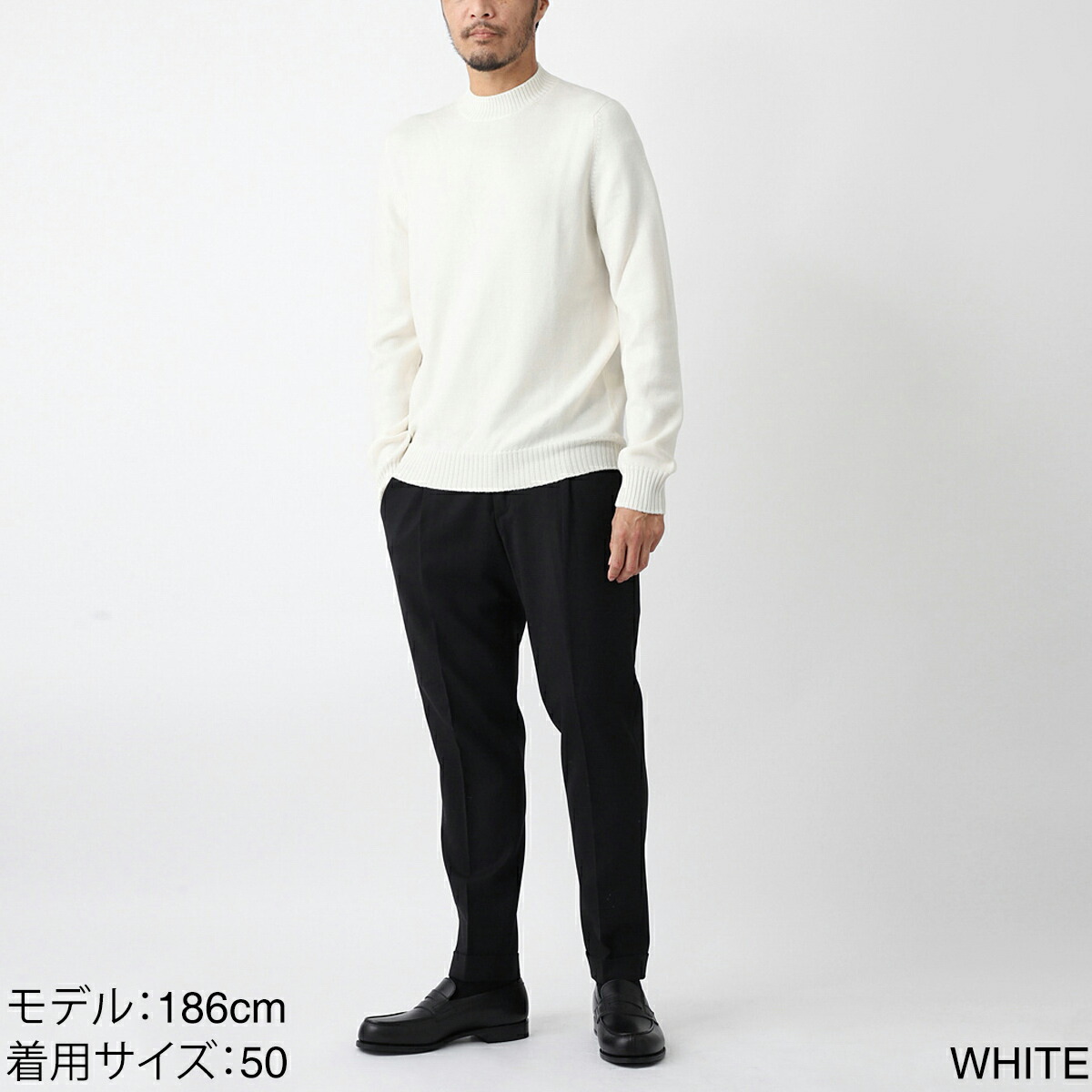 楽天市場】グランサッソ Gran Sasso モックネック ニット メンズ