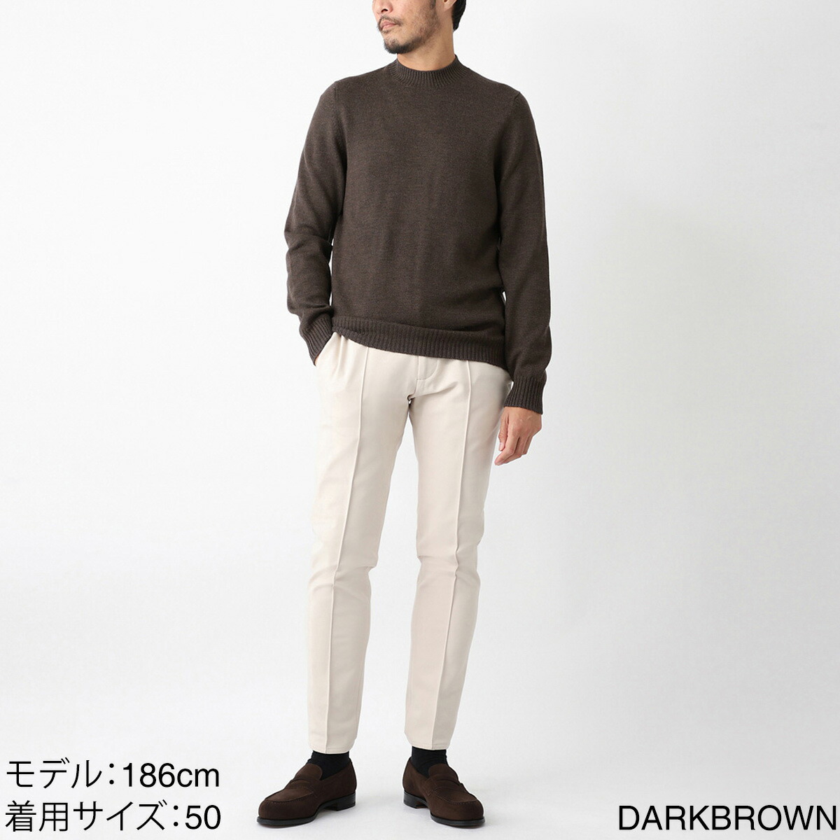 楽天市場】グランサッソ Gran Sasso モックネック ニット メンズ